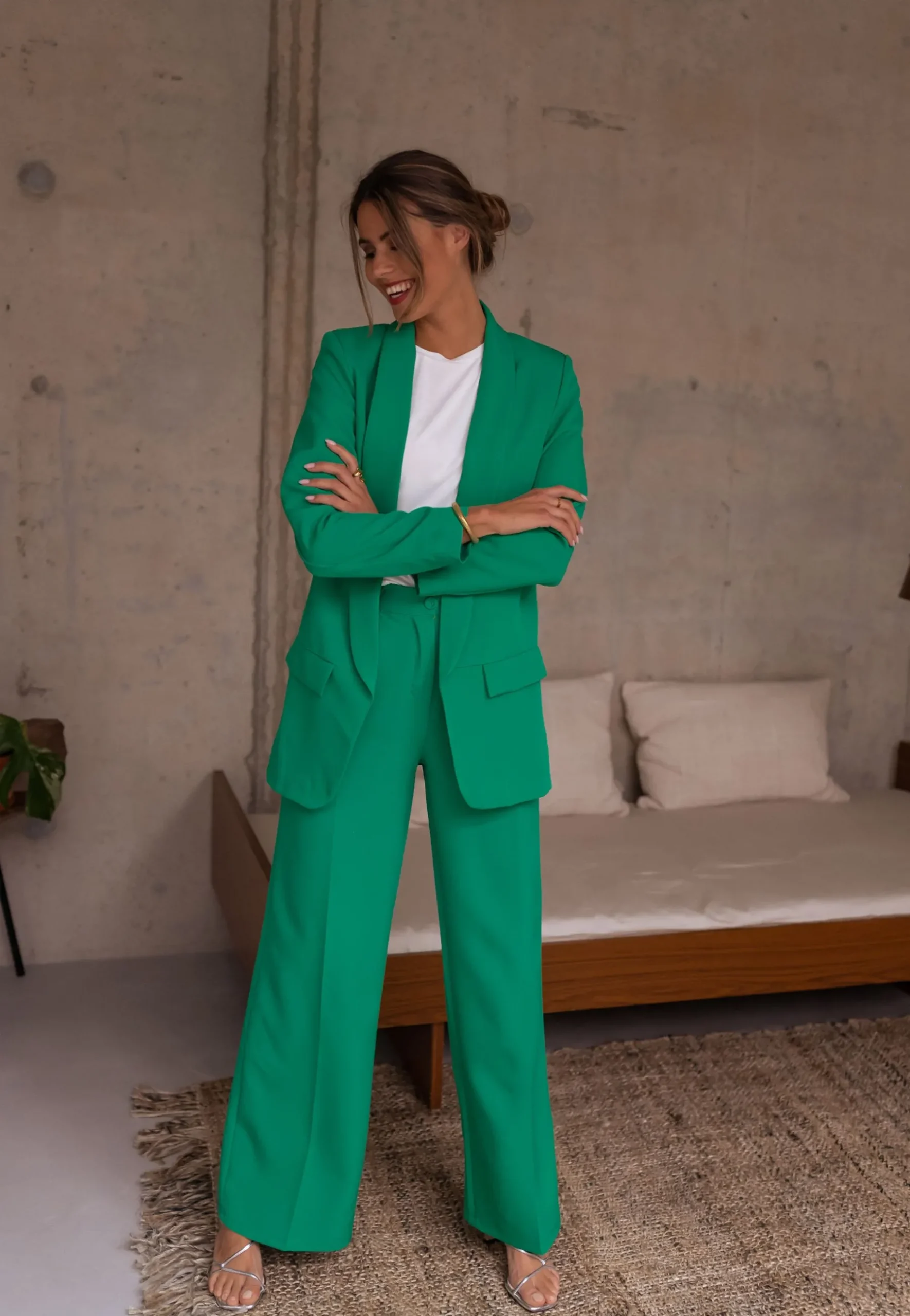 Pantalons-EASY-CLOTHES Pantalon Tudy - vertEasy Clothes Vert