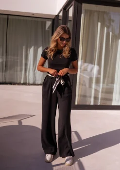 Pantalons-EASY-CLOTHES Pantalon Vanina - noirEasy Clothes Noir