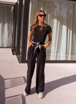 Pantalons-EASY-CLOTHES Pantalon Vanina - noirEasy Clothes Noir