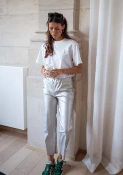 Pantalons-EASY-CLOTHES Pantalon Victoire - argentéEasy Clothes Argenté       