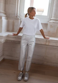 Pantalons-EASY-CLOTHES Pantalon Victoire - argentéEasy Clothes Argenté       
