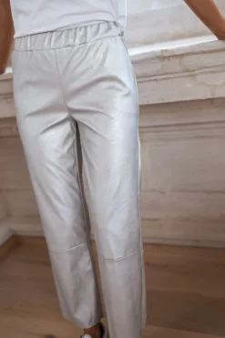 Pantalons-EASY-CLOTHES Pantalon Victoire - argentéEasy Clothes Argenté       