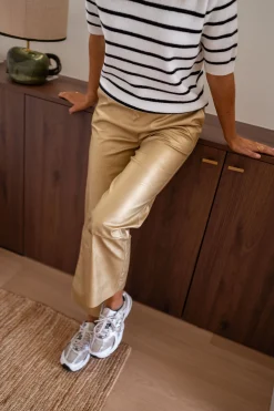 Pantalons-EASY-CLOTHES Pantalon Victoire - doréEasy Clothes Doré