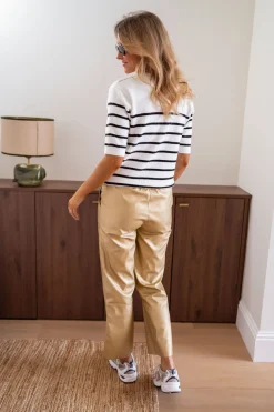 Pantalons-EASY-CLOTHES Pantalon Victoire - doréEasy Clothes Doré