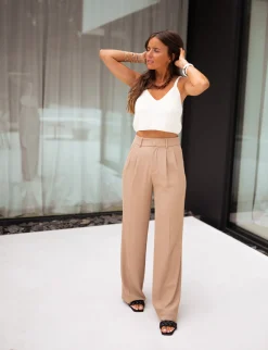 Pantalons-EASY-CLOTHES Pantalon Victor - beigeEasy Clothes Beige