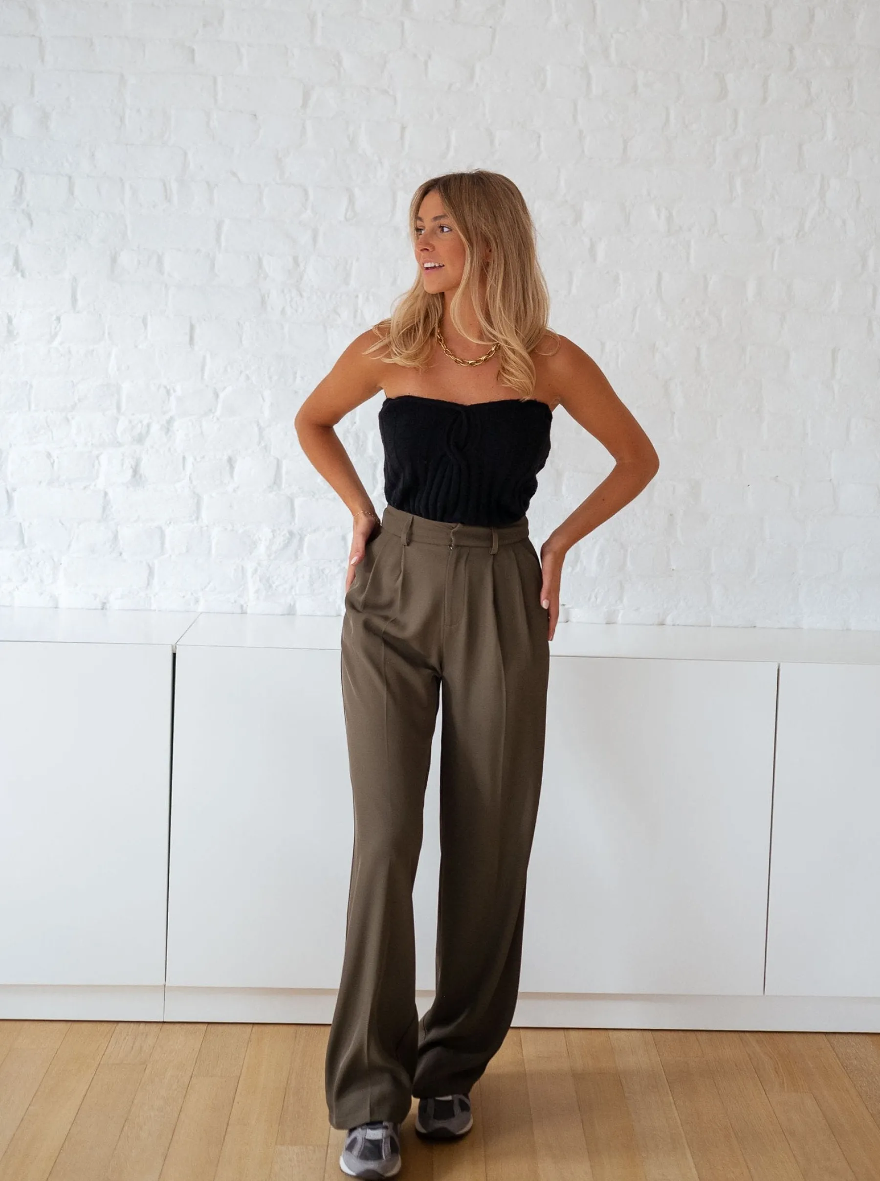 Pantalons-EASY-CLOTHES Pantalon Victor - kakiEasy Clothes Kaki