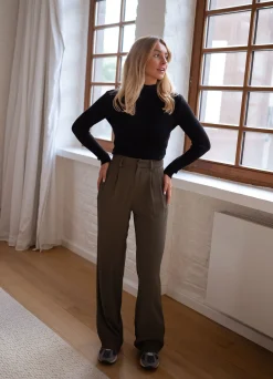 Pantalons-EASY-CLOTHES Pantalon Victor - kakiEasy Clothes Kaki