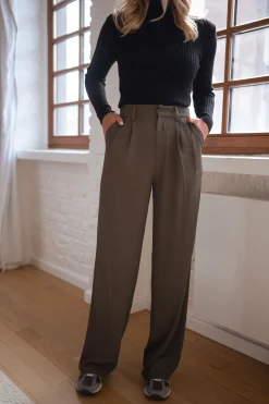Pantalons-EASY-CLOTHES Pantalon Victor - kakiEasy Clothes Kaki