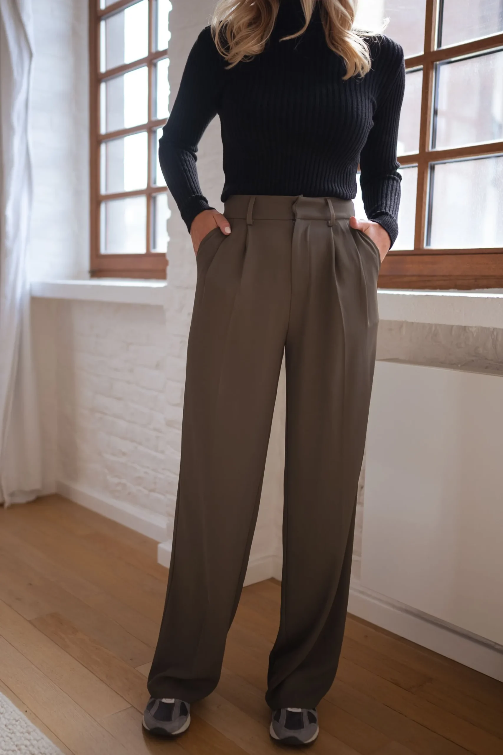 Pantalons-EASY-CLOTHES Pantalon Victor - kakiEasy Clothes Kaki