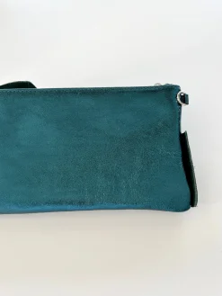 Sacs & Pochettes-EASY-CLOTHES Pochette Amil - vert canard brillanteEasy Clothes Vert canard brillante