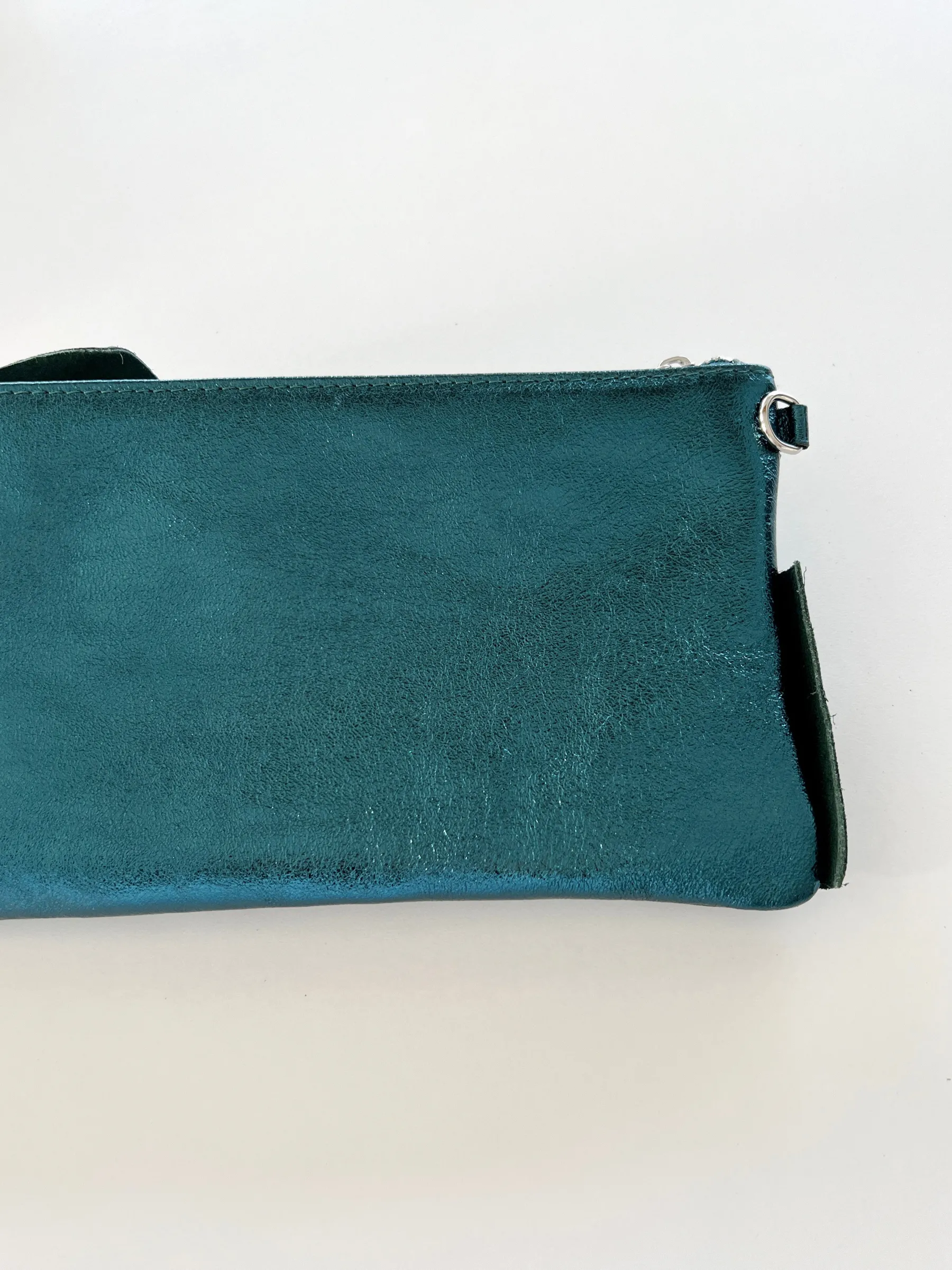 Sacs & Pochettes-EASY-CLOTHES Pochette Amil - vert canard brillanteEasy Clothes Vert canard brillante