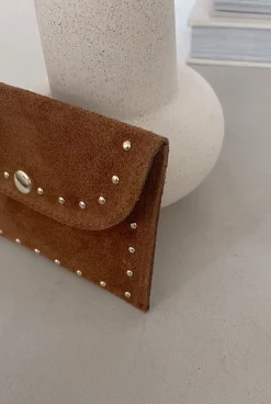 Sacs & Pochettes-EASY-CLOTHES Pochette Bil - en cuir camelEasy Clothes En cuir camel       