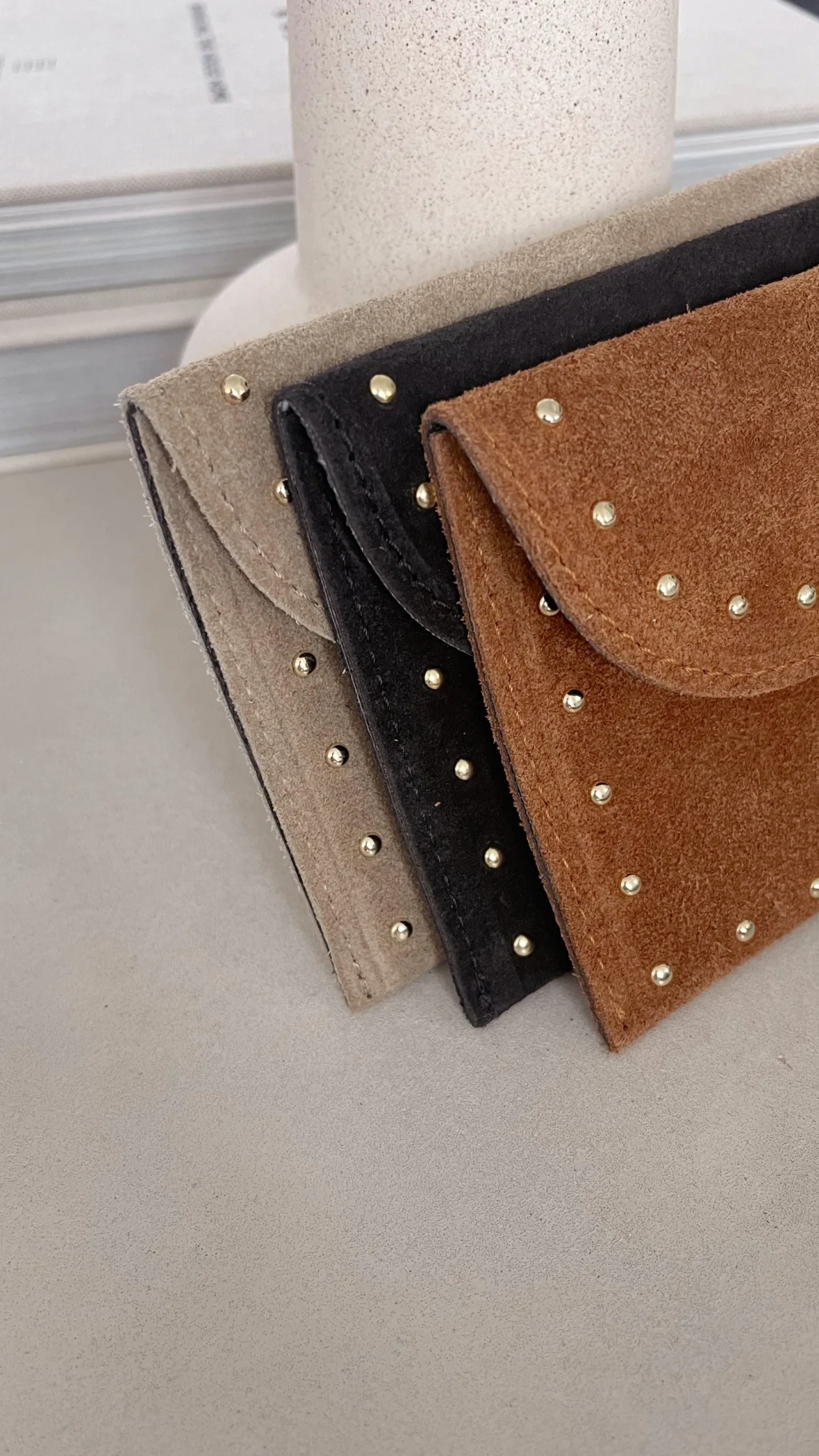 Sacs & Pochettes-EASY-CLOTHES Pochette Bil - en cuir camelEasy Clothes En cuir camel
