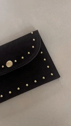 Sacs & Pochettes-EASY-CLOTHES Pochette Bil - en cuir noirEasy Clothes En cuir noir