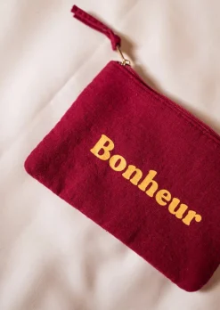 Sacs & Pochettes-EASY-CLOTHES Pochette Bonheur - Bordeaux - Accessoires Easy Clothes Bordeaux       