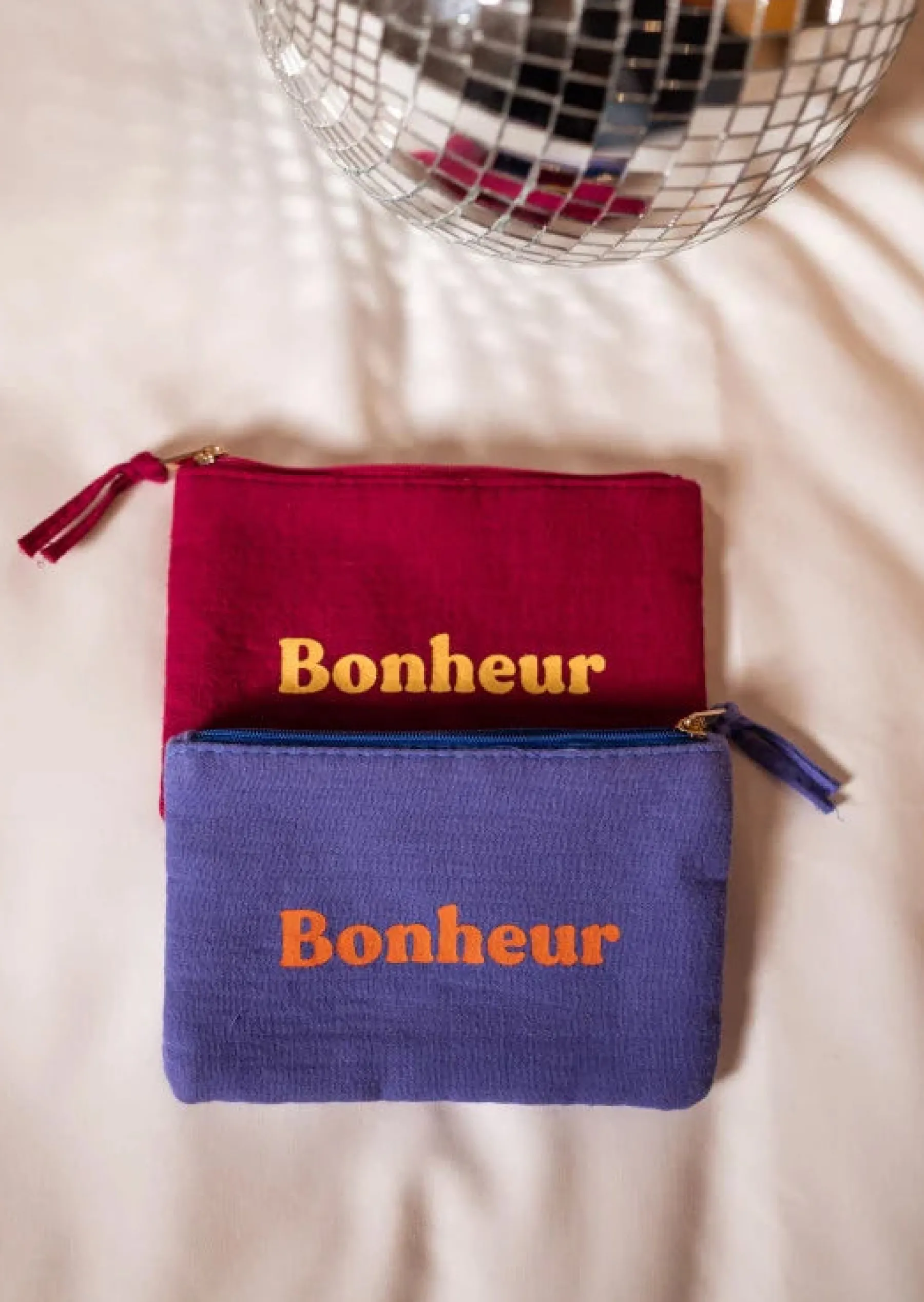 Sacs & Pochettes-EASY-CLOTHES Pochette Bonheur - Bordeaux - Accessoires Easy Clothes Bordeaux