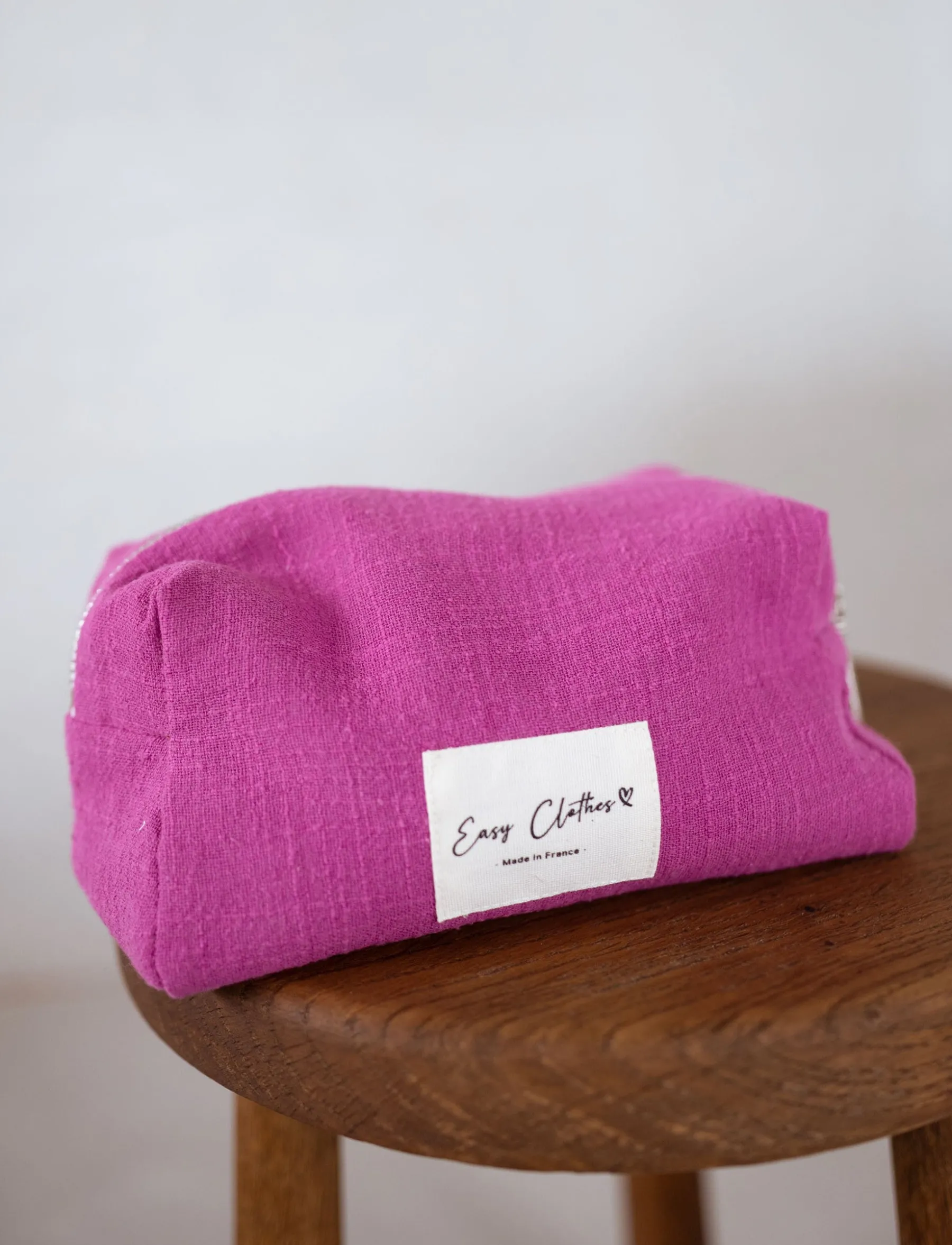 Sacs & Pochettes-EASY-CLOTHES Pochette Easy Clothes CREATION - fuchsia en lin Fuchsia en lin