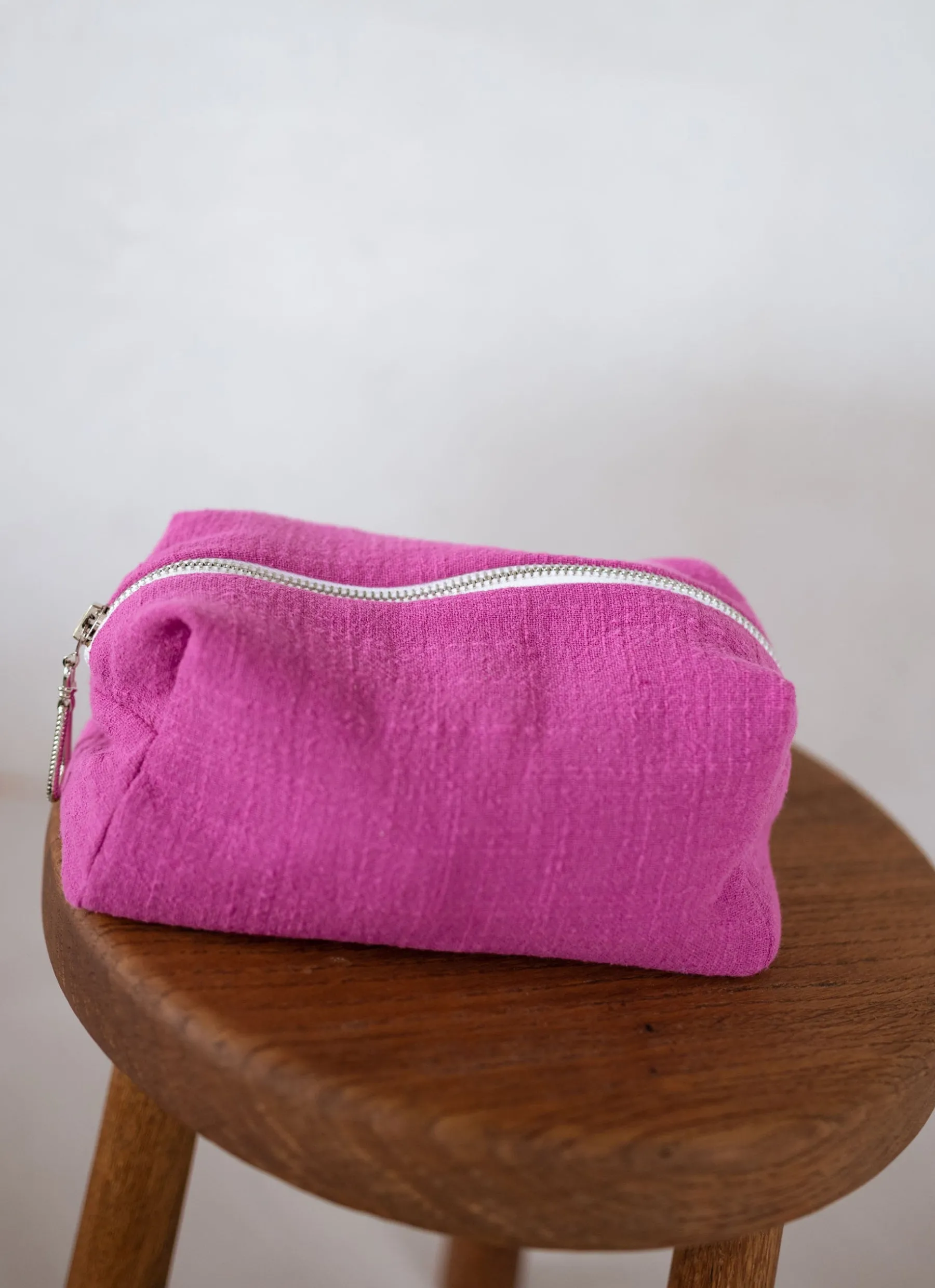 Sacs & Pochettes-EASY-CLOTHES Pochette Easy Clothes CREATION - fuchsia en lin Fuchsia en lin