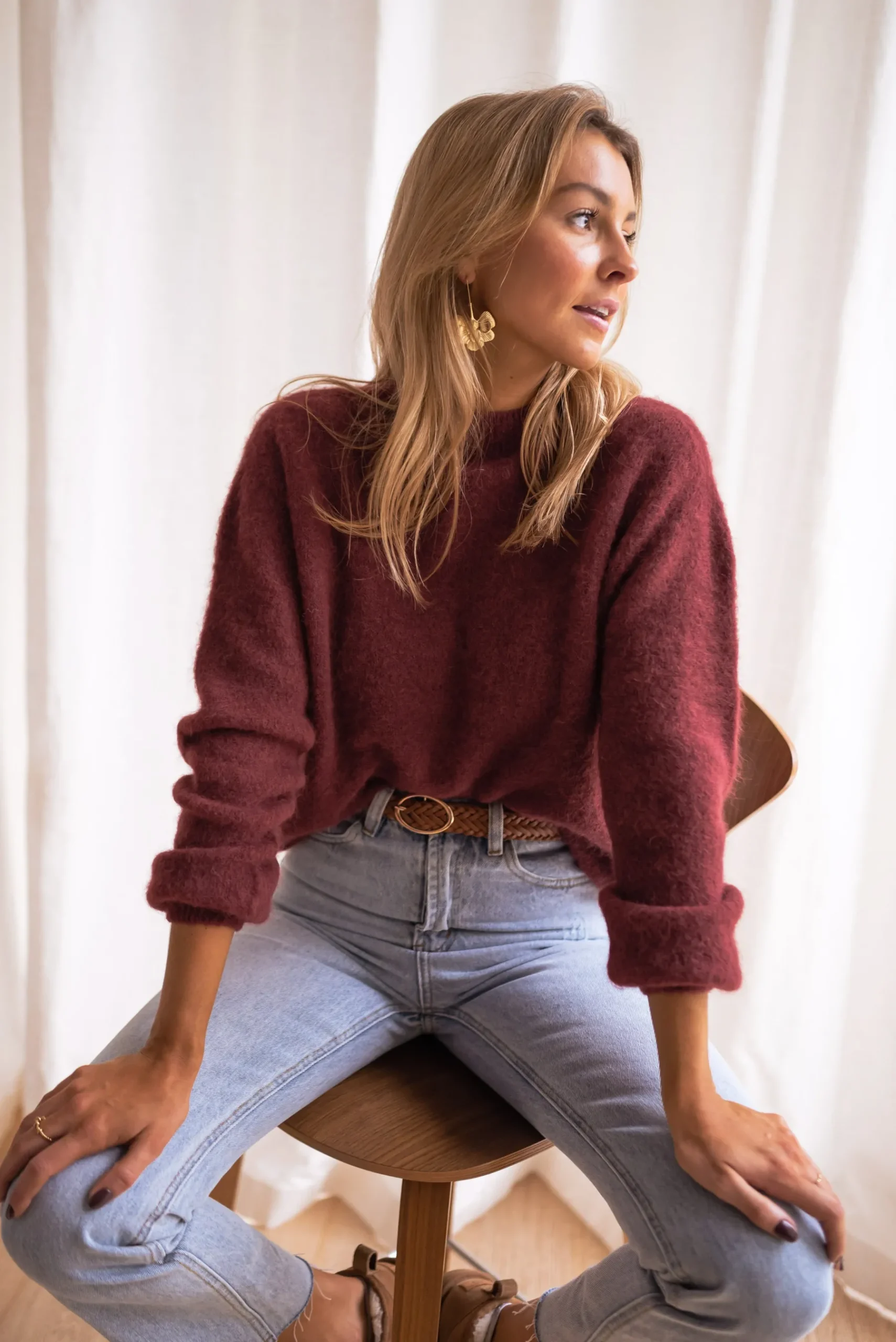 Pulls & Gilets-EASY-CLOTHES Pull - Delya - briqueEasy Clothes Brique