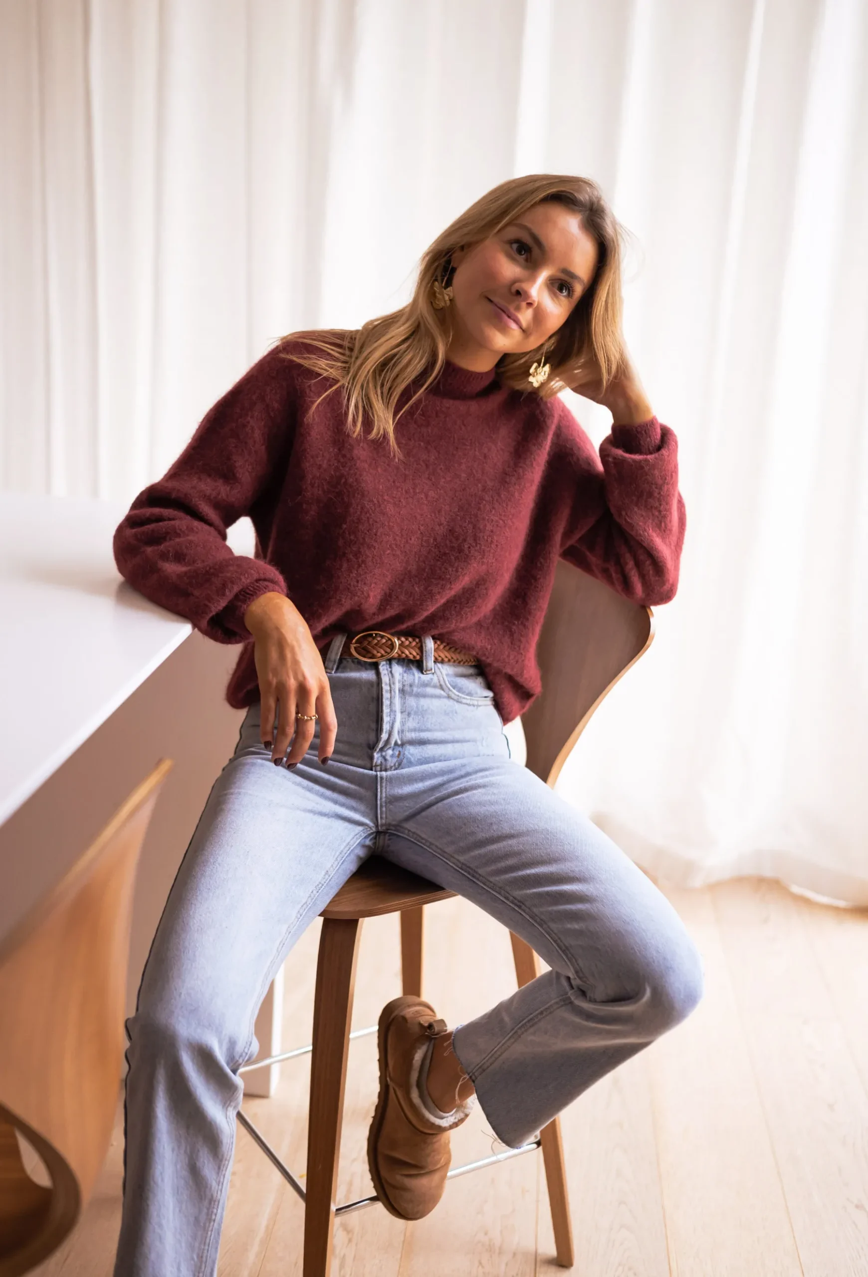 Pulls & Gilets-EASY-CLOTHES Pull - Delya - briqueEasy Clothes Brique
