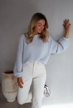 Pulls & Gilets-EASY-CLOTHES Pull Adixia - Gris Perle - Vêtements FemmeEasy Clothes Gris perle