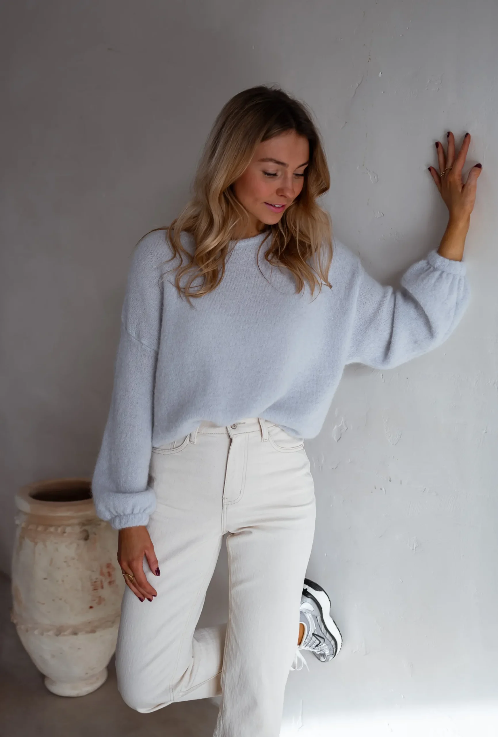 Pulls & Gilets-EASY-CLOTHES Pull Adixia - Gris Perle - Vêtements FemmeEasy Clothes Gris perle