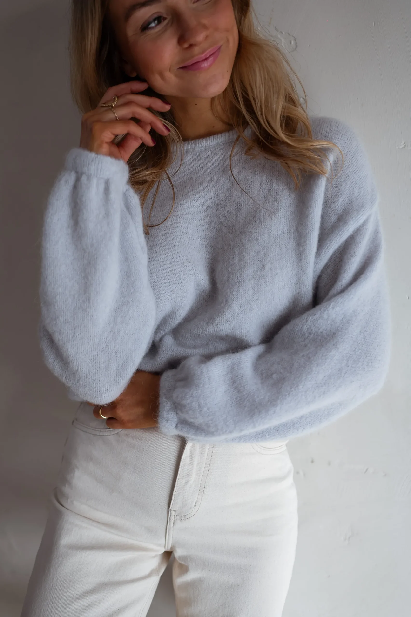 Pulls & Gilets-EASY-CLOTHES Pull Adixia - Gris Perle - Vêtements FemmeEasy Clothes Gris perle