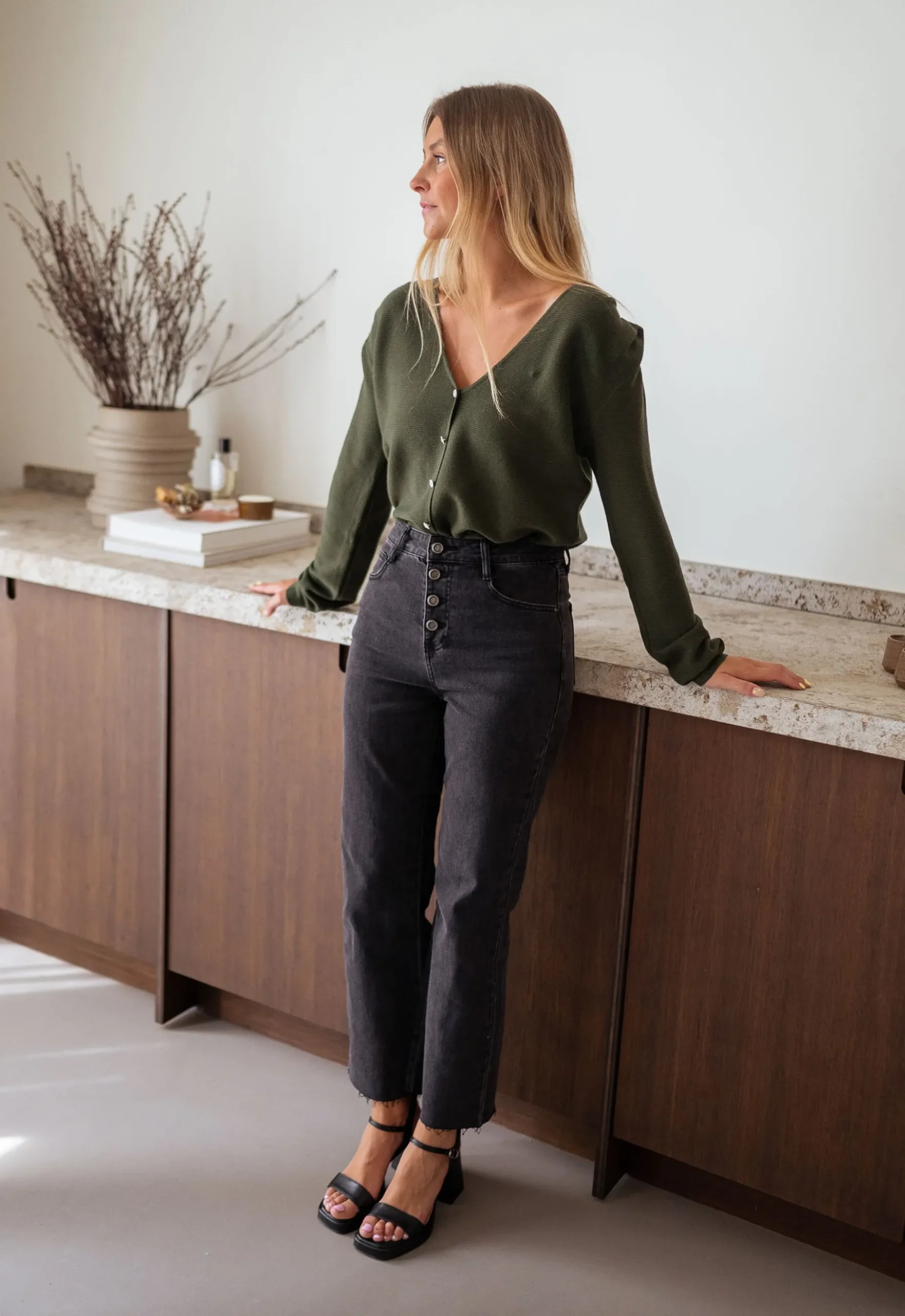 Pulls & Gilets-EASY-CLOTHES Pull Aurélien - kakiEasy Clothes Kaki