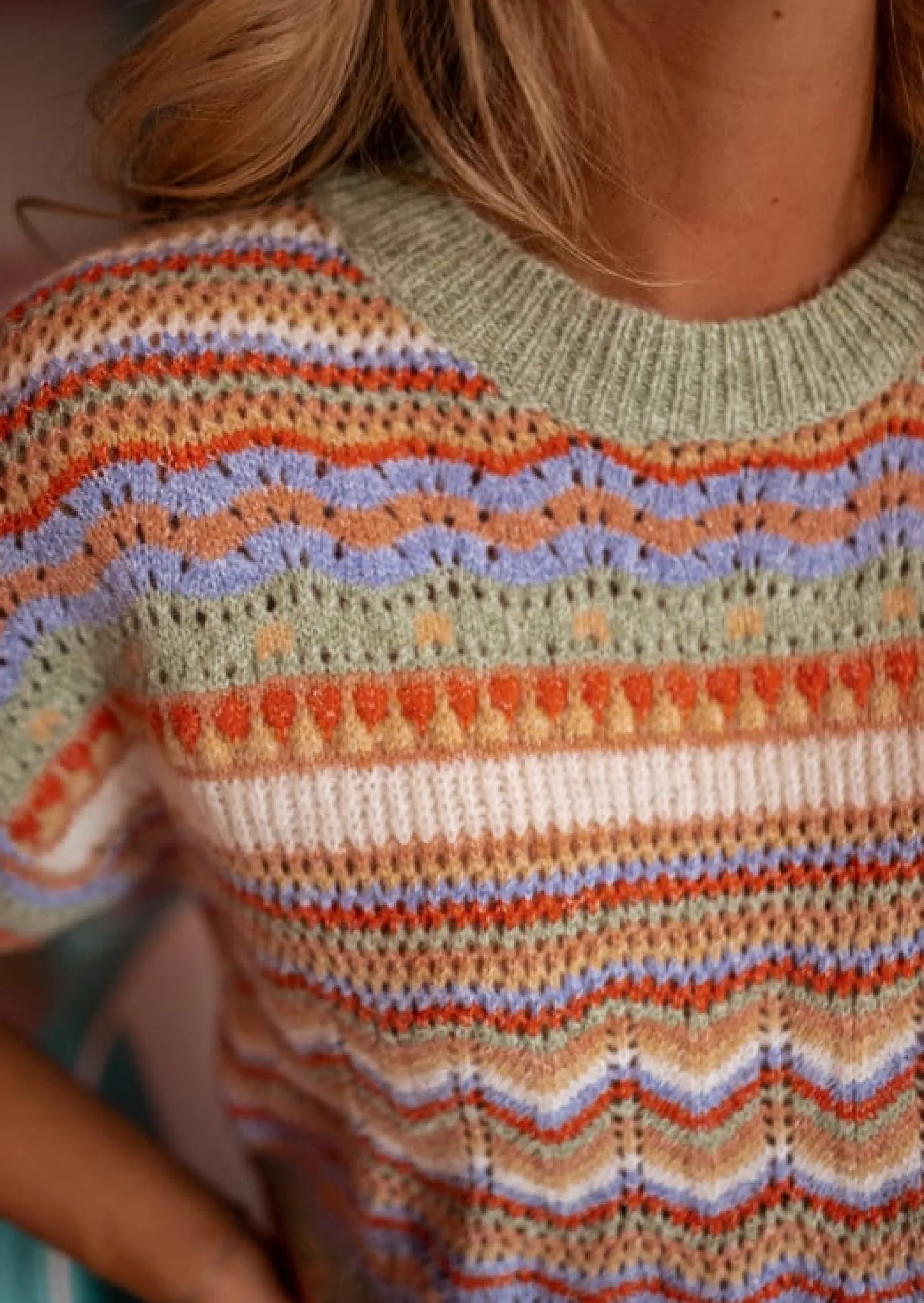 Pulls & Gilets-EASY-CLOTHES Pull Beste - À Motifs - Doux - Col Rond - Taille UniqueEasy Clothes À motifs