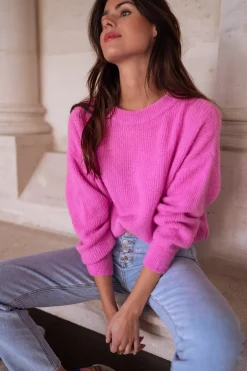 Pulls & Gilets-EASY-CLOTHES Pull Bolla - roseEasy Clothes Rose       