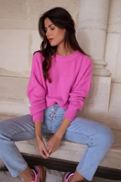 Pulls & Gilets-EASY-CLOTHES Pull Bolla - roseEasy Clothes Rose       