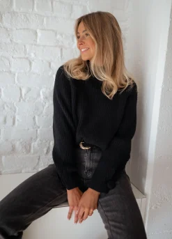 Pulls & Gilets-EASY-CLOTHES Pull Dune - noirEasy Clothes Noir       