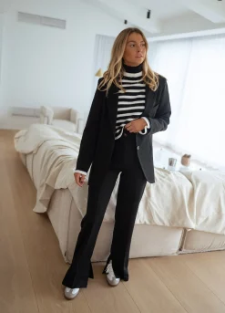 Pulls & Gilets-EASY-CLOTHES Pull Dyla - noir et blancEasy Clothes Noir et blanc       