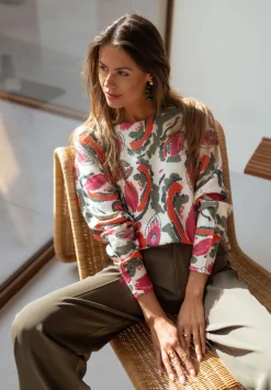 Pulls & Gilets-EASY-CLOTHES Pull Elone - écru à motifsEasy Clothes Écru à motifs       