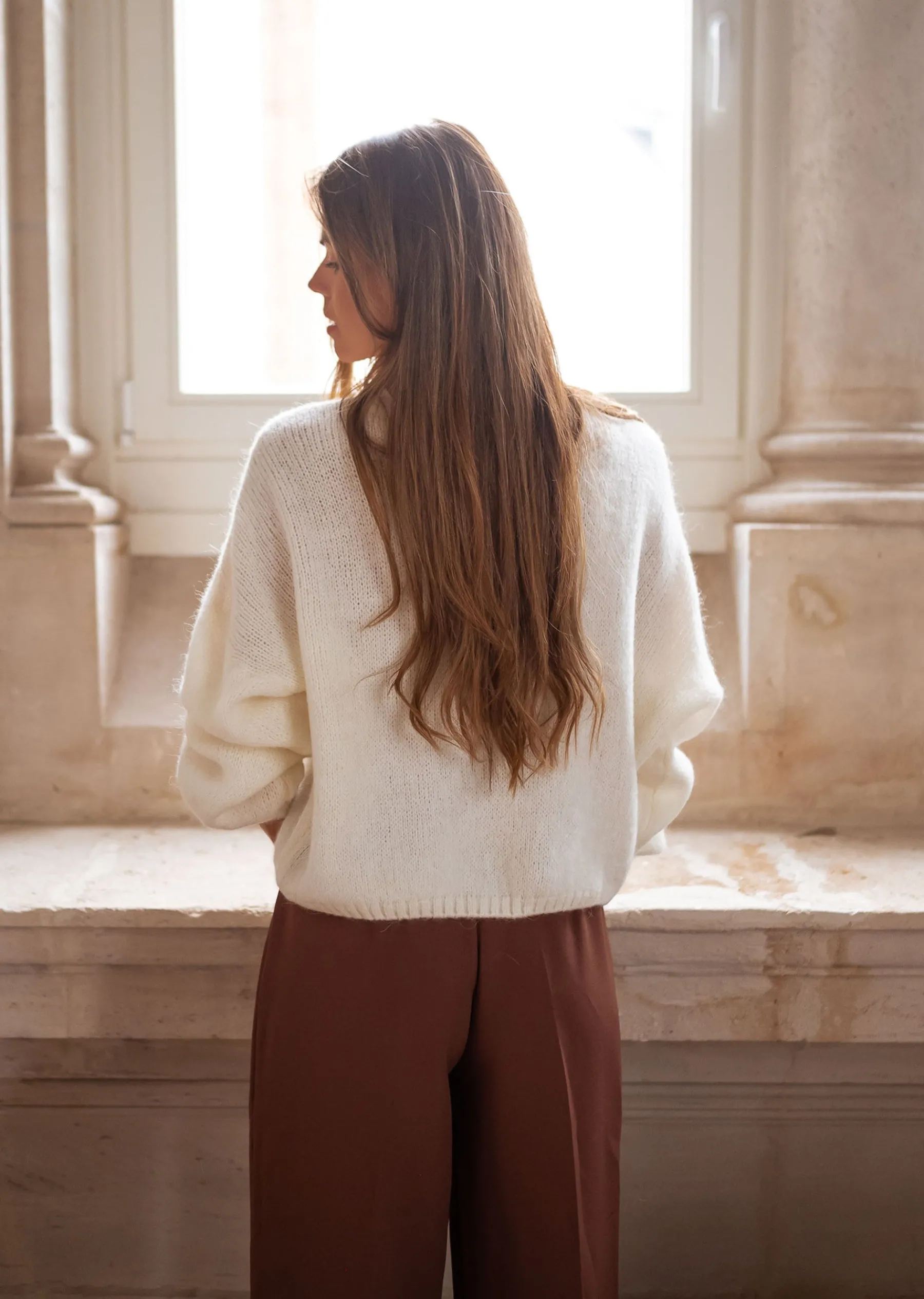 Pulls & Gilets-EASY-CLOTHES Pull Joela - écruEasy Clothes Écru