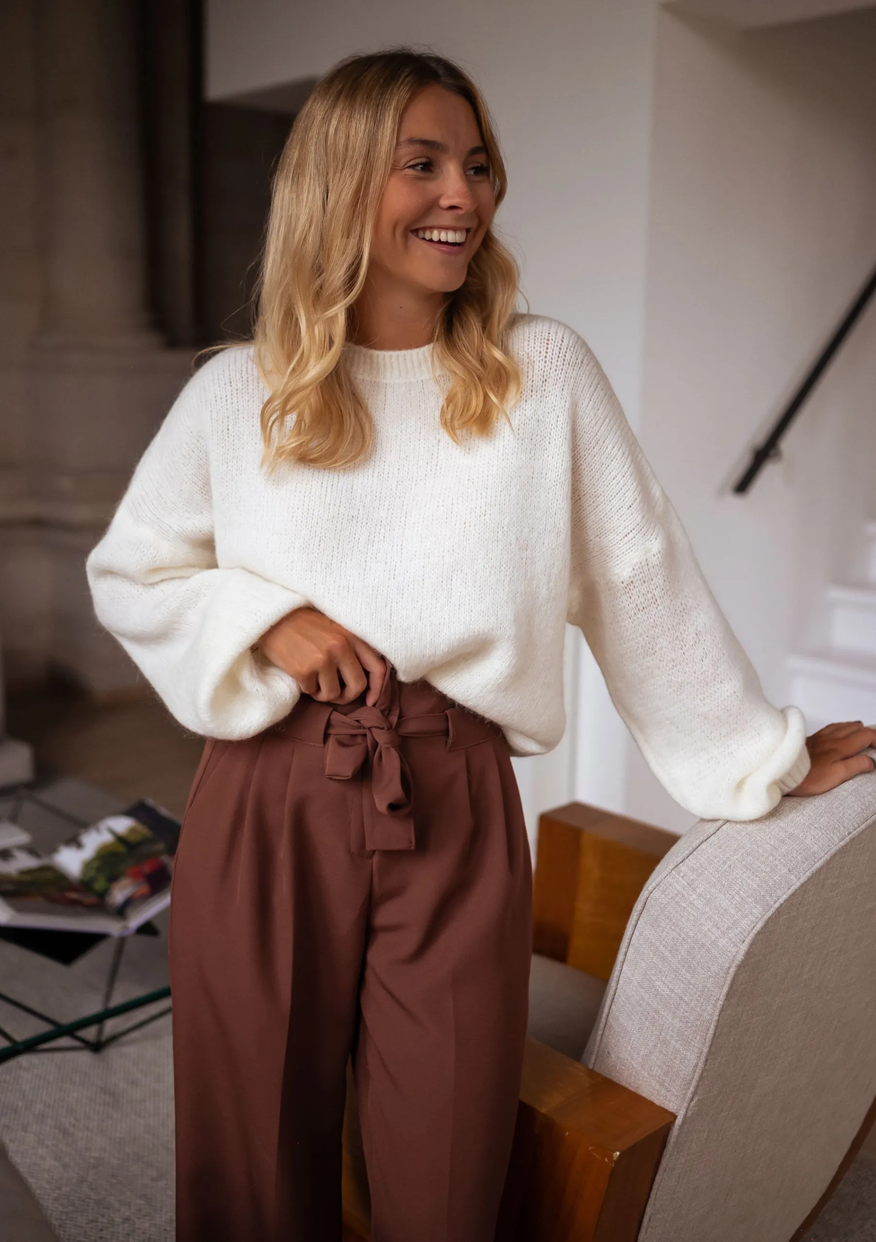 Pulls & Gilets-EASY-CLOTHES Pull Joela - écruEasy Clothes Écru