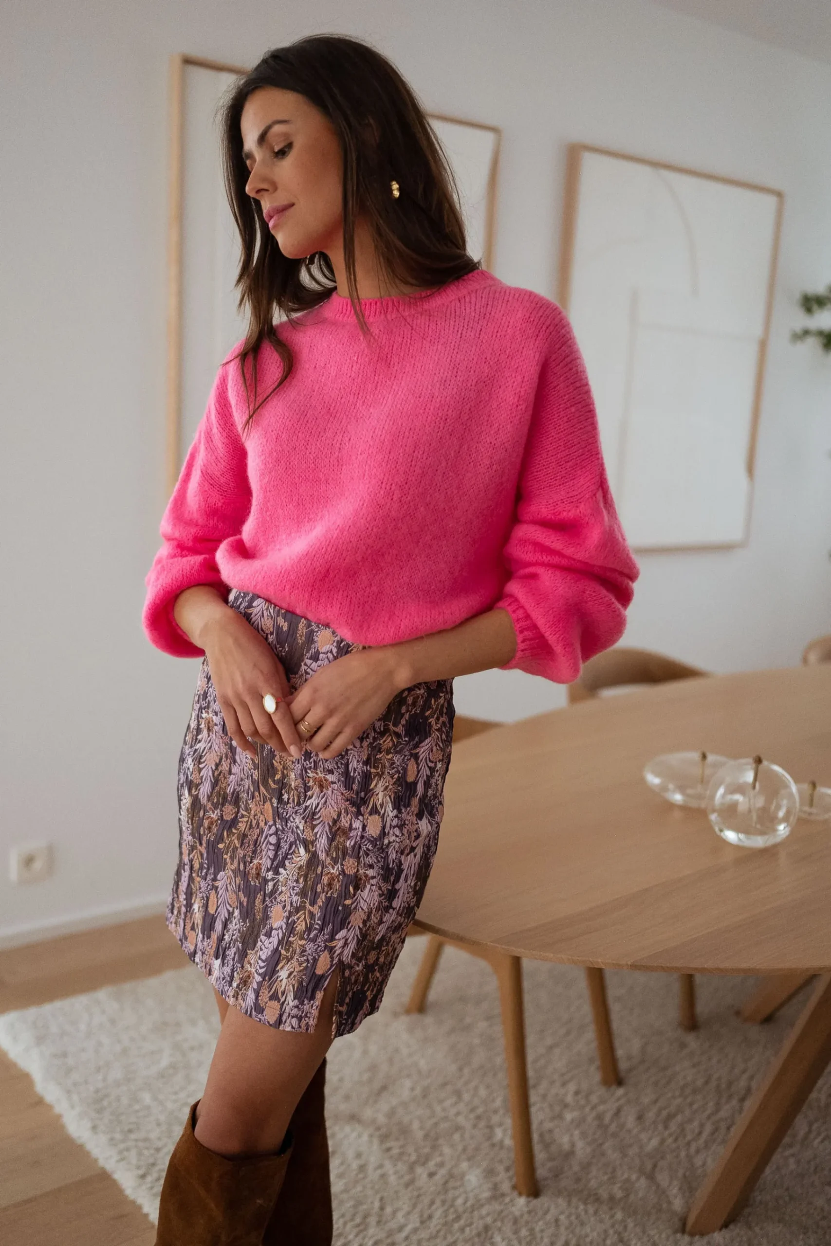 Pulls & Gilets-EASY-CLOTHES Pull Joela - roseEasy Clothes Rose