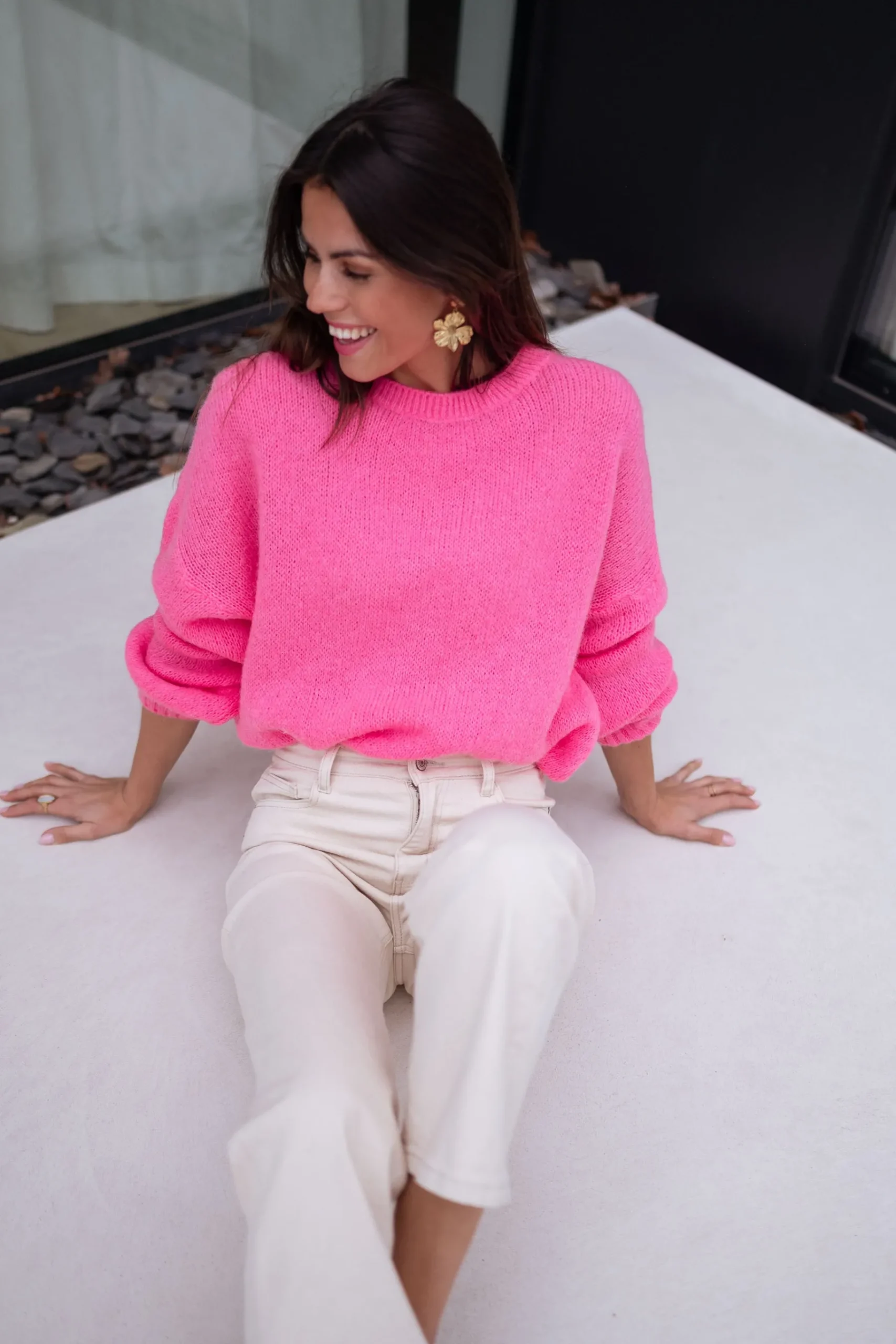 Pulls & Gilets-EASY-CLOTHES Pull Joela - roseEasy Clothes Rose
