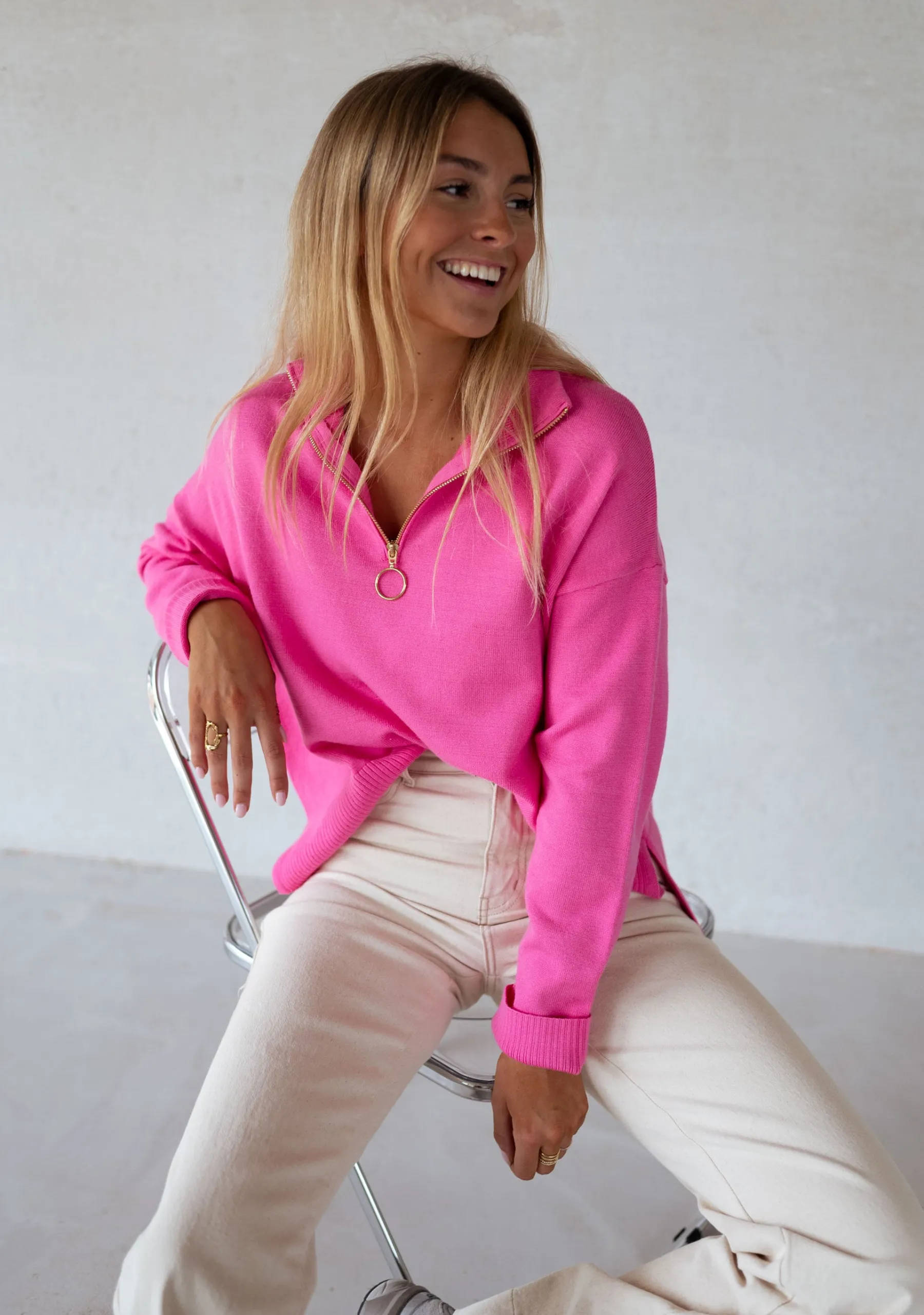 Pulls & Gilets-EASY-CLOTHES Pull July - roseEasy Clothes Rose