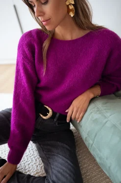 Pulls & Gilets-EASY-CLOTHES Pull Lidy - mauveEasy Clothes Mauve