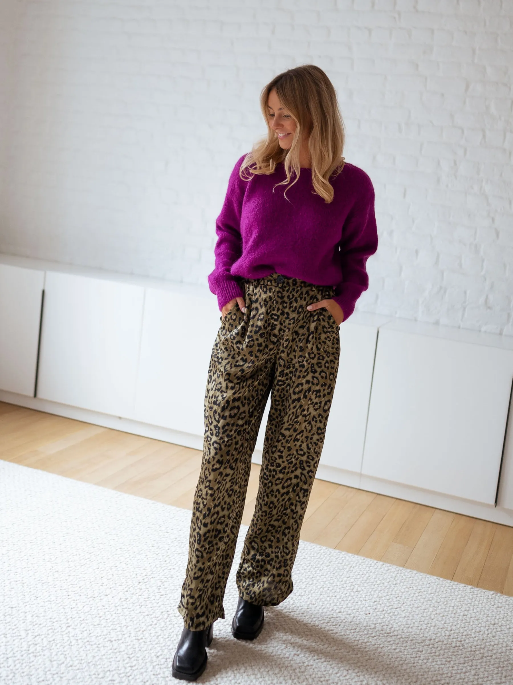 Pulls & Gilets-EASY-CLOTHES Pull Lidy - mauveEasy Clothes Mauve