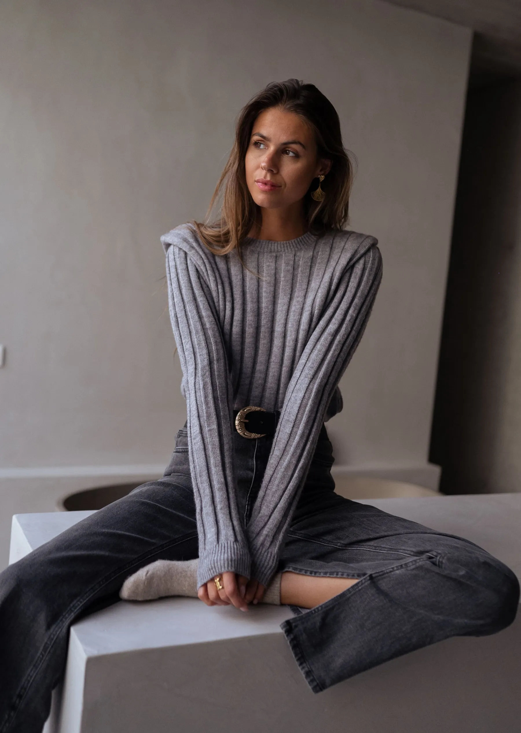 Pulls & Gilets-EASY-CLOTHES Pull Lucas - grisEasy Clothes Gris