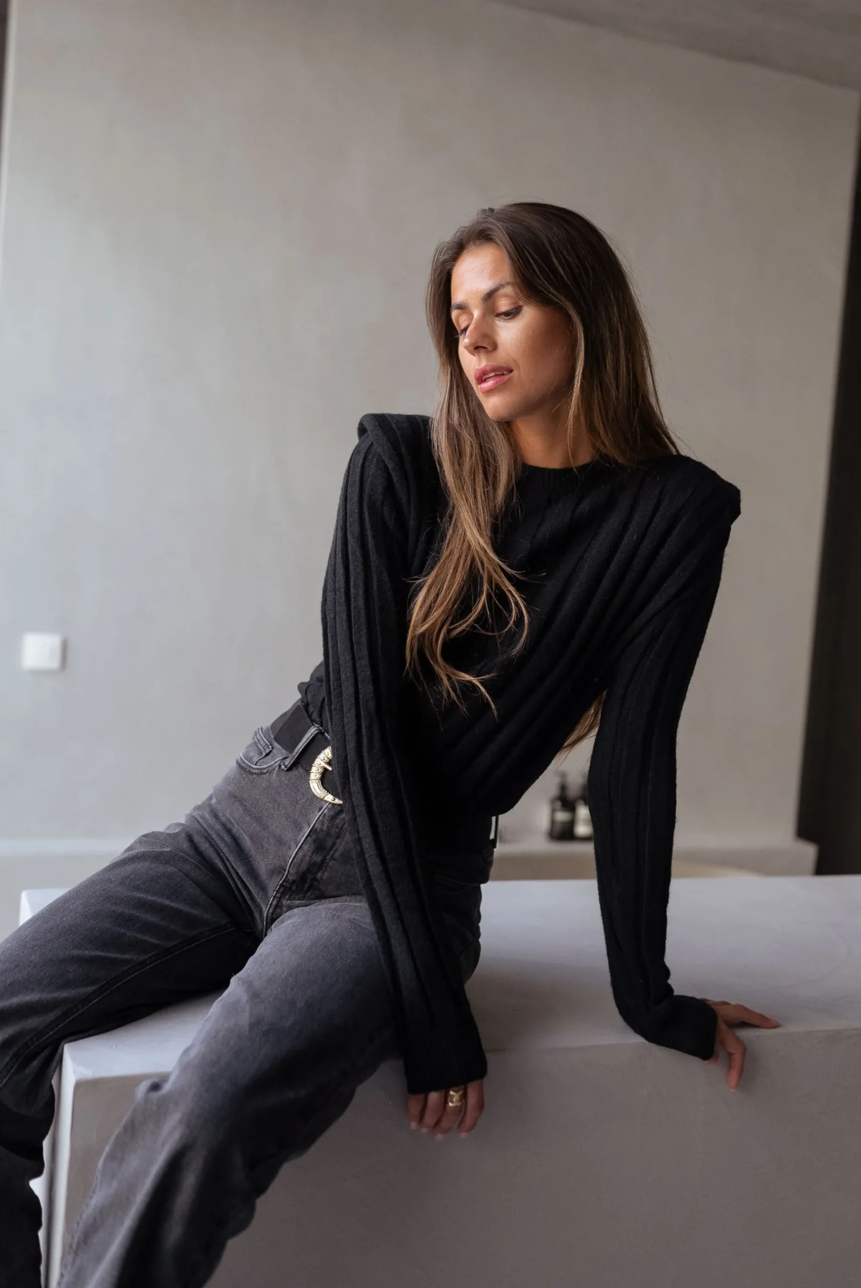 Pulls & Gilets-EASY-CLOTHES Pull Lucas - noirEasy Clothes Noir