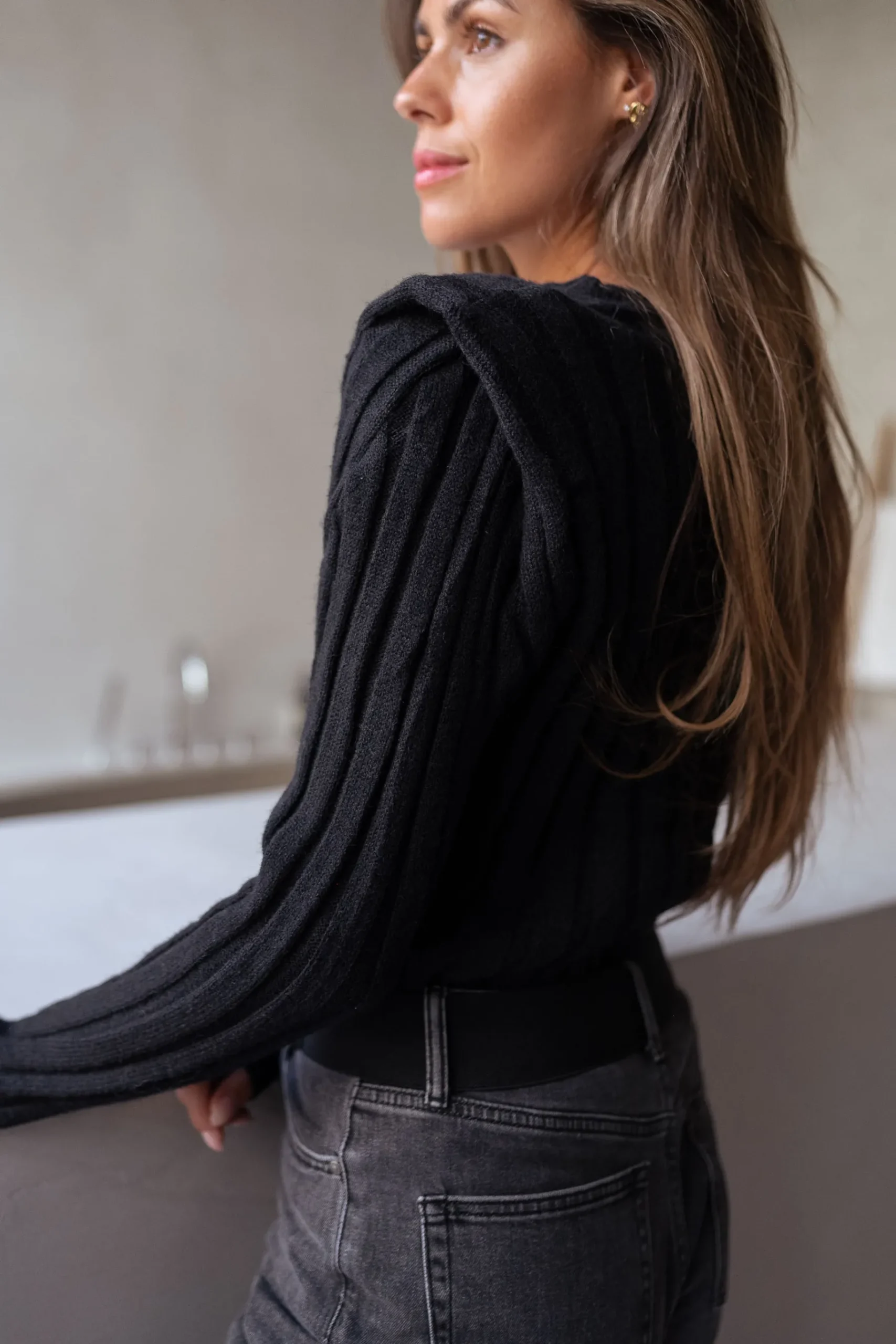 Pulls & Gilets-EASY-CLOTHES Pull Lucas - noirEasy Clothes Noir