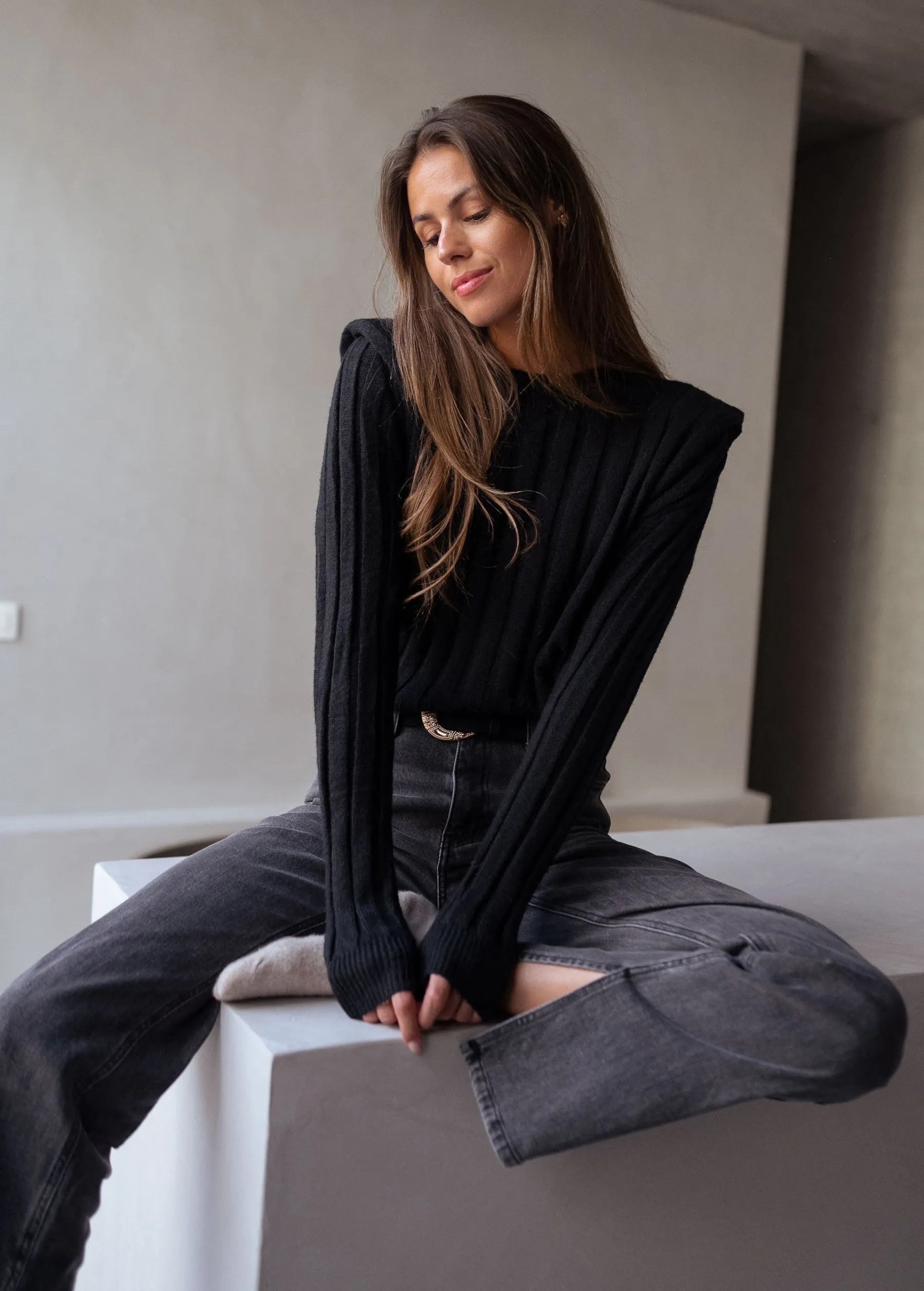 Pulls & Gilets-EASY-CLOTHES Pull Lucas - noirEasy Clothes Noir