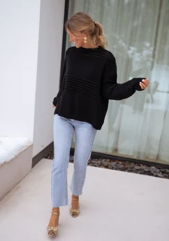 Pulls & Gilets-EASY-CLOTHES Pull Miley - noirEasy Clothes Noir