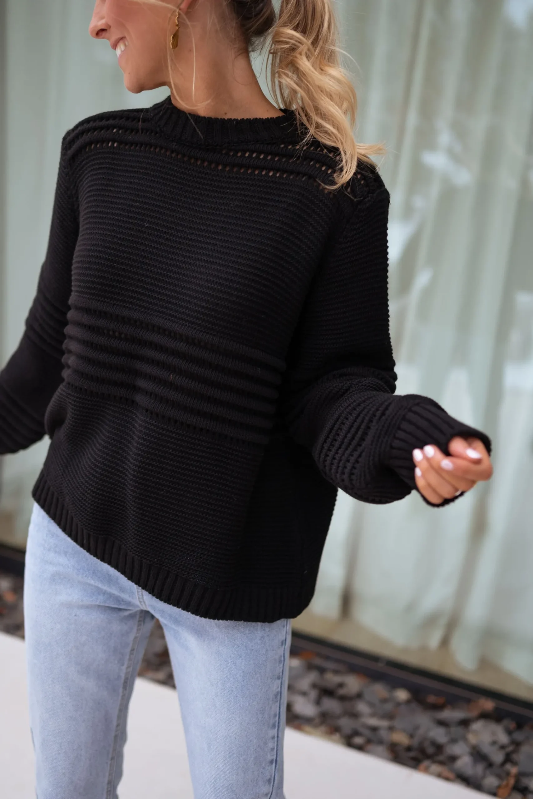 Pulls & Gilets-EASY-CLOTHES Pull Miley - noirEasy Clothes Noir