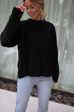 Pulls & Gilets-EASY-CLOTHES Pull Miley - noirEasy Clothes Noir