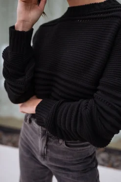Pulls & Gilets-EASY-CLOTHES Pull Miley - noirEasy Clothes Noir