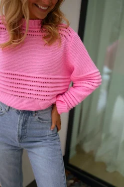 Pulls & Gilets-EASY-CLOTHES Pull Miley - roseEasy Clothes Rose
